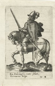 Niederländischer Reiter mit Gewehr von Abraham de Bruyn (attributed to)