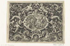 Perseus zeigt sein Medusaschild Phineus von Abraham de Bruyn