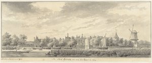 Ansicht von Gouda, von über die IJssel von Abraham de Haen (II)
