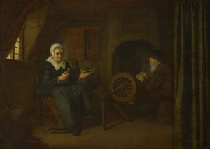 Tobit und Anna, ca. 1657-1658 von Abraham de Pape