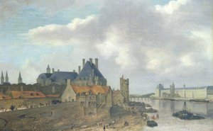 Nevers Hotel und der Louvre-Palast, 1637 von Abraham de Verwer