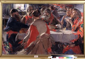 Teestunde von Abram Efimovich Arkhipov