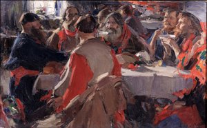 Teetrinken von Abram Efimovich Arkhipov