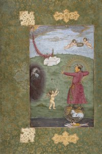 Kaiser Jahangir triumphiert über die Armut, um 1620-25