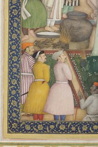 (Detail) aus Kaiser Jahangir mit Heiligen Männern in einem Garten, ca. 1615 von Abul Hassan Ghaffari