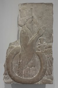 Ahuramazda in der geflügelten Scheibe, Persepolis, 486-460 v. Chr. von Achaemenid