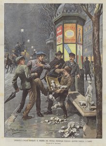 Ängste und unbekannte Schmerzen, das Drama des kleinen italienischen Figurenmachers Aristide Borelli in Paris von Achille Beltrame