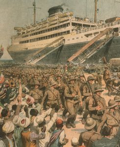 Titelillustration der Landung italienischer Truppen in Ostafrika