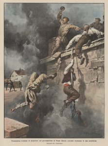 Dramatische Flucht von Gefangenen im Gouvernement Pensa (Zentralrussland), die in einem Massaker endete von Achille Beltrame