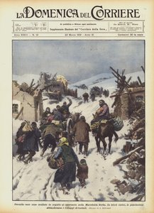 Zweitausend Häuser stürzten infolge des Erdbebens in Serbien-Mazedonien ein von Achille Beltrame