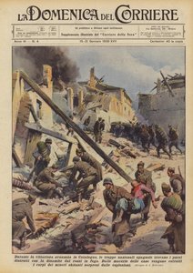 Während des siegreichen Vormarsches in Katalonien fanden die spanischen Nationaltruppen die Dörfer von Achille Beltrame