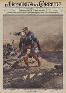 Kriegsepisoden, zwei französische Soldaten, einer blind und einer am Bein verletzt, helfen sich gegenseitig