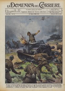 Heldentum italienischer Legionäre auf den Feldern Spaniens von Achille Beltrame