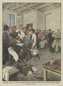 Heroisch-komischer Feminismus, der Hungerstreik der englischen Suffragetten unterbrochen