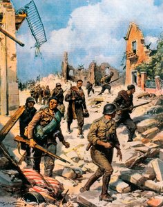Kämpfe in Teruel während des Spanischen Bürgerkriegs, Achille Beltrame, aus La Domenica del Corriere
