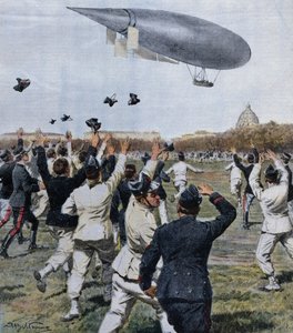 Flug des Luftschiffs, gesteuert von Crocco und Ricaldoni in Rom, 31. Oktober