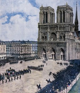 Beerdigung von Félix Faure in der Kathedrale Notre-Dame in Paris im Jahr 1899 (Illustration von Achille Beltrame) von Achille Beltrame