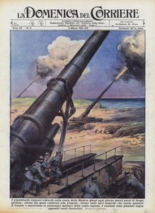 Die gigantischen deutschen Kanonen an der Küste des Ärmelkanals von Achille Beltrame
