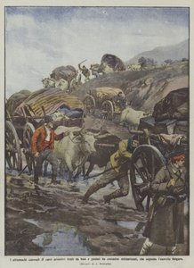 Die malerischen Konvois primitiver Karren, gezogen von Ochsen und geführt von militarisierten Bauern...