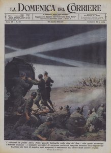 Die Scheinwerfer an der Frontlinie von Achille Beltrame