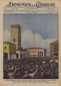 Der Duce eröffnet Pomezia von Achille Beltrame