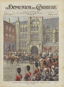Die Reise der Monarchen nach England, ihre Ankunft in der Guildhall von London