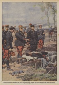 General Castelnau, Kommandant der französischen Armeen in Lothringen, schwört auf den Leichnam seines Sohnes von Achille Beltrame