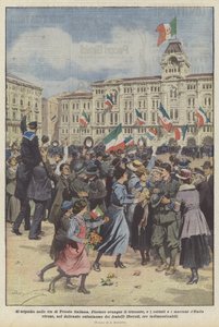 Der Jubel in den Straßen des italienischen Triest