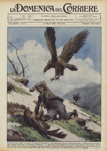 Im Kampf mit zwei Adlern von Achille Beltrame