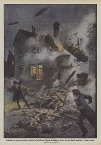 Angriff deutscher Luftschiffe auf England, Bombenregen auf einige Städte