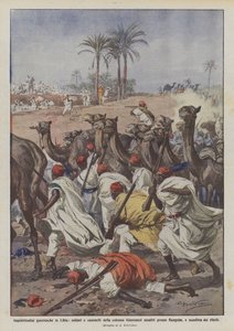 Kriegsunruhen in Libyen, Soldaten und Kamele der Gianinazzi-Kolonne angegriffen