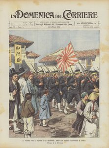 Der Krieg zwischen Russland und Japan, Ankunft japanischer Soldaten in Korea