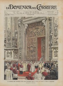 Die Zeremonie der Segnung des neuen wunderbaren Bronzetors im Dom von Mailand (8. September)