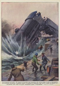 Die Lokomotive im Meer von Achille Beltrame