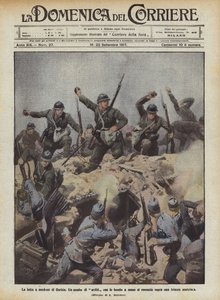 Der Kampf nordöstlich von Görz von Achille Beltrame