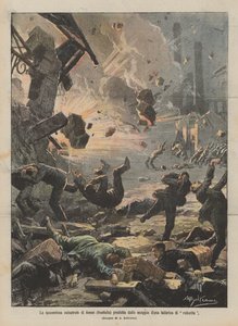 Die schreckliche Katastrophe von Annen (Westfalen) durch die Explosion einer Roburitfabrik von Achille Beltrame