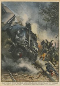 Die tragische Szene der Entgleisung eines Schnellzugs in den USA