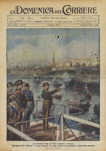 Der triumphale Besuch des Premierministers in Genua von Achille Beltrame