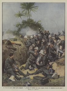 Das Leben unserer Soldaten an den Vorposten, das Gewehrfeuer hört nicht einmal während