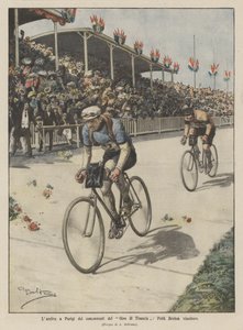 Die Ankunft der Teilnehmer der Tour de France in Paris, Petit Breton Sieger