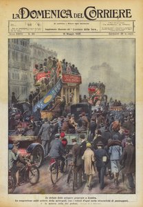 Die Freuden des Generalstreiks in London von Achille Beltrame