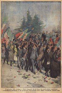 Die grandiosen Feste in Mailand für Vittorio Emanuele III von Achille Beltrame