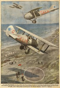 Die Neuheiten der Luftfahrt, Golf gespielt vom Himmel von Achille Beltrame