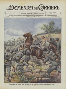 Der heroische Tod von General Torelli an der Spitze seiner Truppen im siegreichen Kampf von Tecniz
