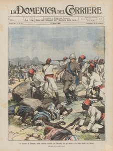 Das Gefecht von Danane in der italienischen Kolonie Benadir zwischen Askaris und den rebellischen Bimal-Stämmen