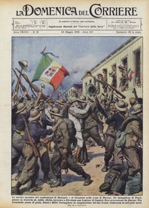 Das historische Treffen der Kämpfer von Badoglio und Graziani in der Region Harrar von Achille Beltrame