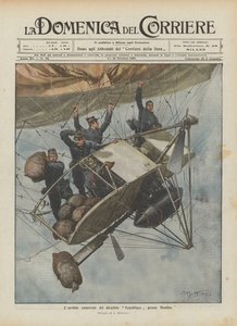 Die schreckliche Katastrophe des Luftschiffs Republique bei Moulins von Achille Beltrame