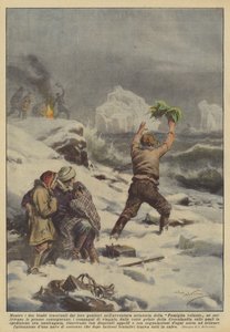 Während die beiden Kinder von ihren Eltern in das Abenteuer der fliegenden Familie gezogen wurden? von Achille Beltrame