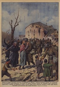 Während die nationalen Truppen triumphierend in Madrid einmarschierten, die tapferen italienischen Legionäre