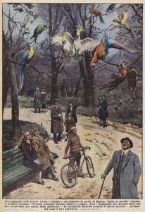 Beim Spaziergang in den Wäldern bei London, besonders im Epping Forest, begegnen friedliche von Achille Beltrame